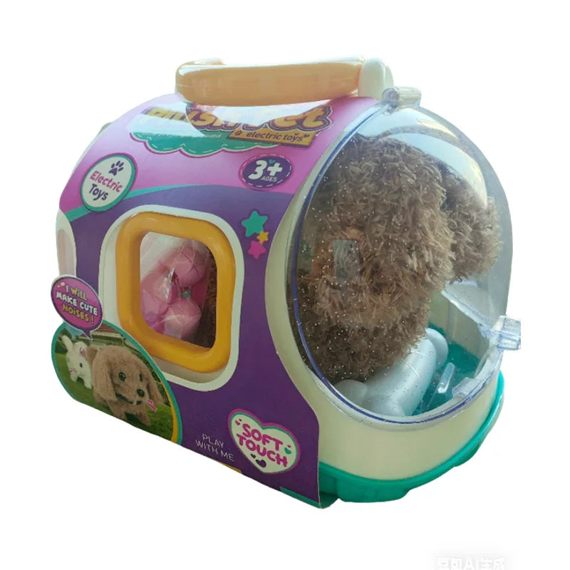 New Electronic Pet Dog Toy Walking Interactive Dog Plush Doll Toys Vibrating Automatic Moving Electric Puppy Gift For Baby Kids