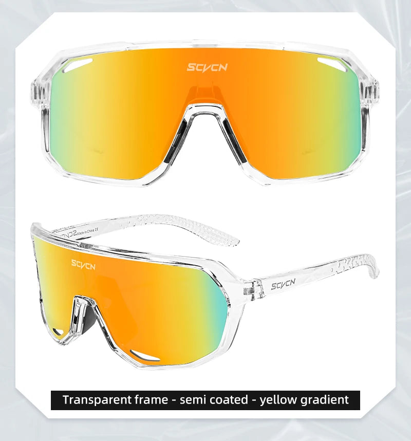 SCVCN Men Cycling Glasses Photochromic Sunglasses Mountain Bike Road Bicycle Eyewear MTB Cycle Goggles Sports UV400 Glasses Hot