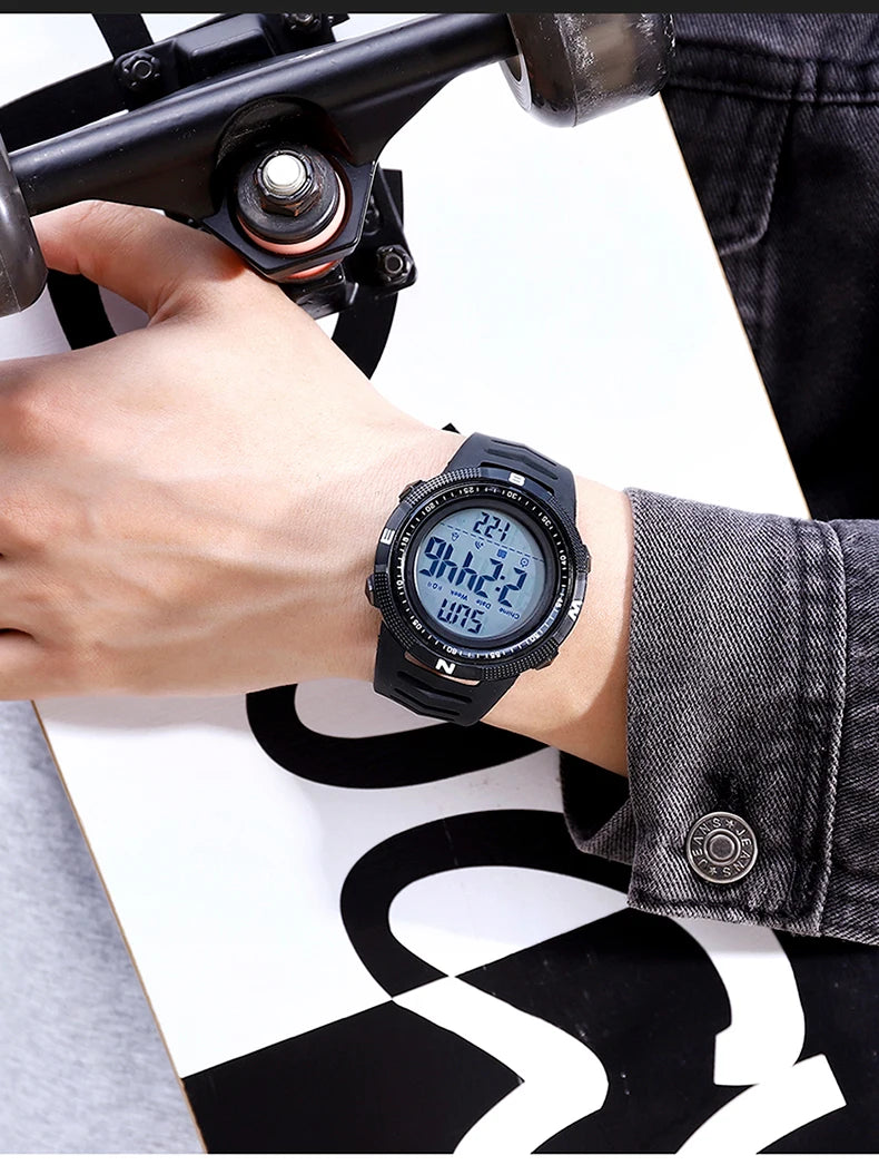 SANDA Brand Military Sport Watch Mens Clock Fashion Digital Wristwatch Shockproof Countdown Watches Waterproof Hour Bracelet