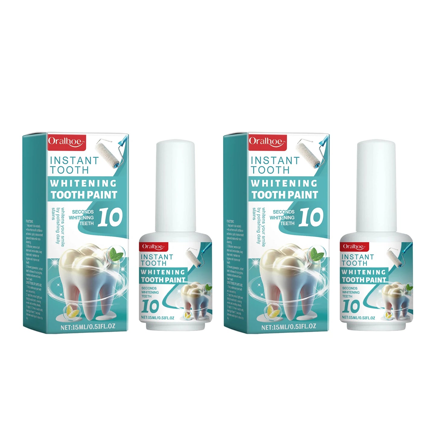 Teeth Whitening Paint Kit Remove Tooth Pigments Stains Brightening Polishing Bleaching Deep Cleaning Instant Oral Hygiene Care