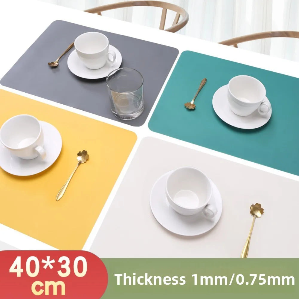 40cmTableware Mat Food Grade Silicone Waterproof Mat Non Slip Heat Resistant Desktop Protection Mat Multi Purpose MatWashableMat