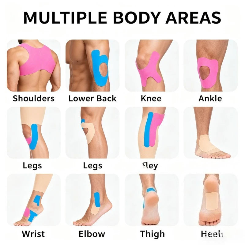 Sports Waterproof Kinesiology Tape Stickers Athletic Bandage Muscle Recovery Protector Strapping Pain Relief Tennis Gym