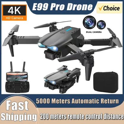New E99Pro RC Drone 4K Professinal With 1080P Wide Angle HD Camera Foldable Helicopter WIFI FPV Height Hold Gift Toy