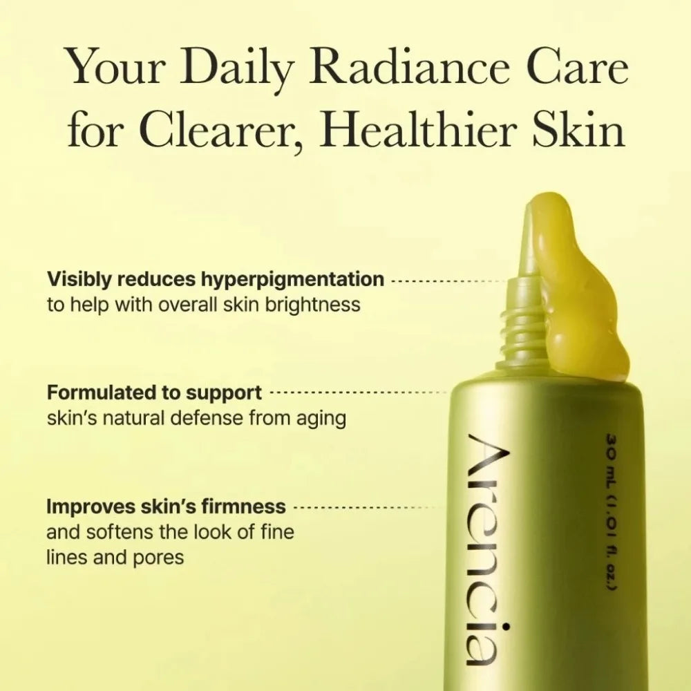 Korean Skin Care Brand Arencia Booster Shot Serum Vitamin C Brighten Skin Tone Essence Retinal Caffeine Smooth Fine Lines Serum