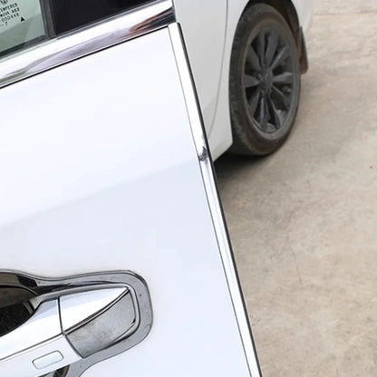 2/5/10M Chrome Car Door Edge Protection Strip Auto Door Anti Collision Strip Door Moldings Trim Adhesive Scratch Protector
