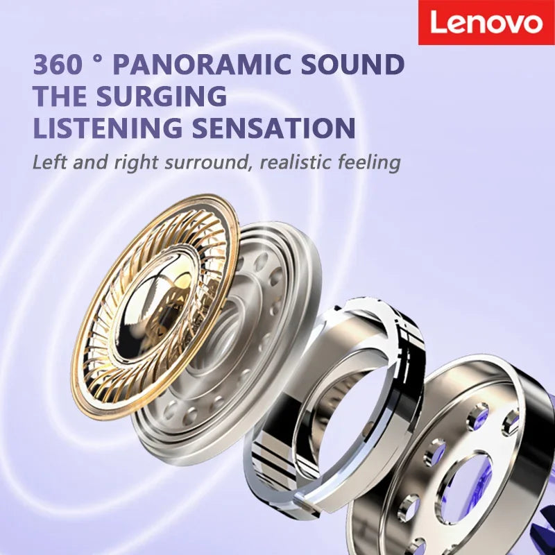 Lenovo Wireless Bluetooth 5.4 Earphones TWS Panoramic Sound Effects Ultra Long Battry Life Headphones Comfortable To Wear TA410