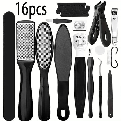 Professional Heavy-Duty Toenail Clipper Set for Ingrown & Thick Toenails,Smooth Feet with Stainless Steel Foot Care Tools