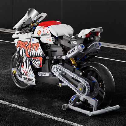 Technical V4 Motorcycle Building Blocks Set Famous Super Motorbike Model Kit Racing Bricks Teens Assembled Toys Gifts For Boys