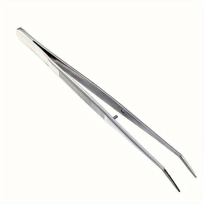 1/2pcs Stainless Steel Multi-Purpose Eyebrow Tweezers - Perfect for Nail Art, Dental Crystals & Cotton Picking Sharp Tweezers