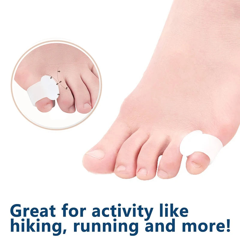 Pexmen 2Pcs Gel Toe Separator Pinky Toe Spacers Little Toe Cushions for Preventing Rubbing Relieve Pressure Foot Care Tool