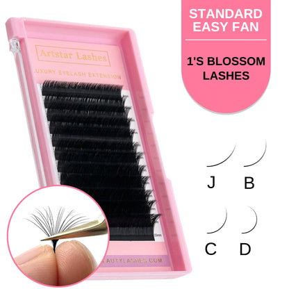 ARTSTAR Easy Fan Lash Extensions J B C D curl Fast Fan Eyelash Extensions 8-16mm  High Quality Lashes