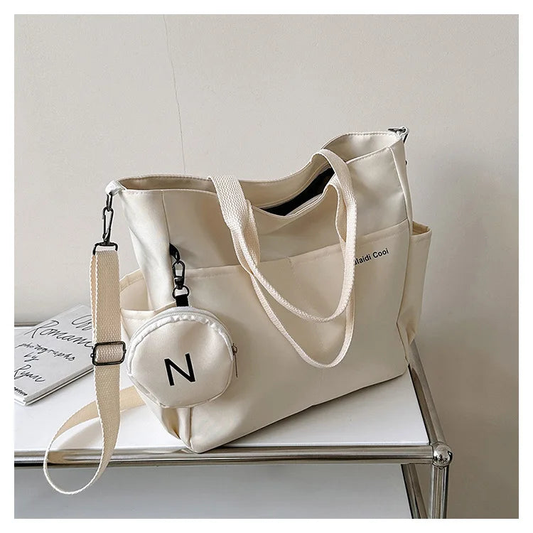 Large capacity Korean version crossbody bag suitable for both male and female college students travel shoulder bag commuting bag