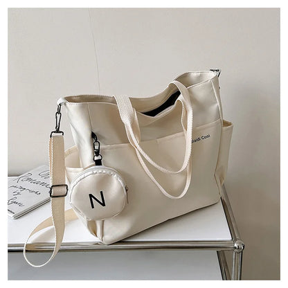 Large capacity Korean version crossbody bag suitable for both male and female college students travel shoulder bag commuting bag