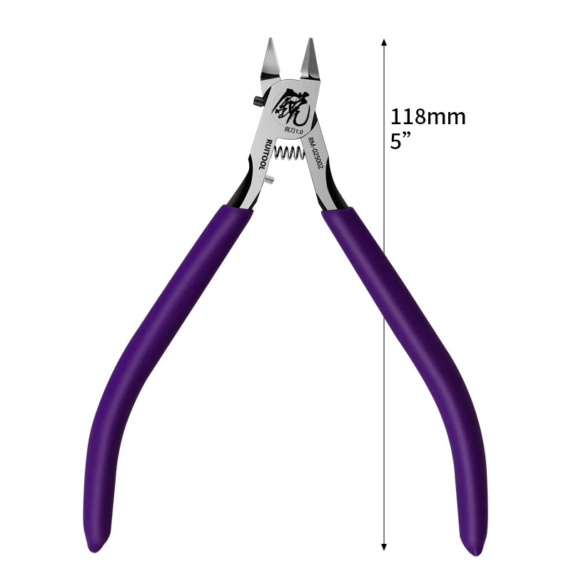 1pc Model Pliers CR-V Ultra-thin Single Blade Gundam Nipper Non-slip Grip Sprue Cutter for Plastic Model Cutting and Building