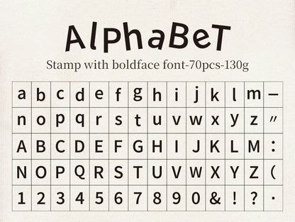 Journal GO 70pcs/set Wooden Rubber Alphabet Letter Number Stamp Set for Card Collage Junk Journal Scrapbooking DIY Standard Seal