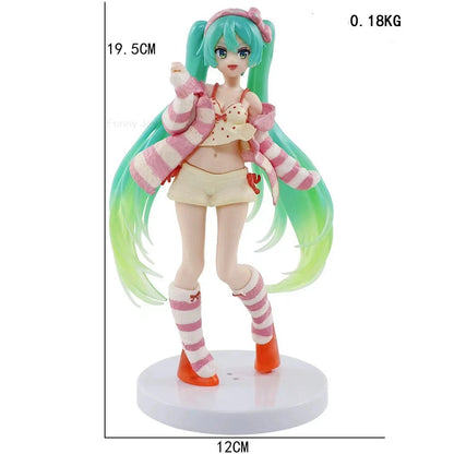 Anime Figure Cherry Blossoms Dress Action Figures Kawaii Swimsuit Vocaloid PVC Collectible Model Toys Girl Gift