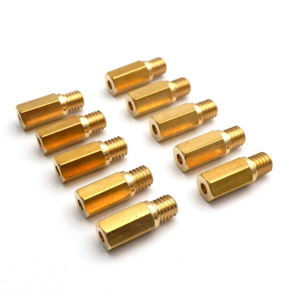 Pack of 10 Pieces Main Jet For Keihin FCR OKO KOSO PE PWK Carburetor Hexagon Motorcycle Main Injector Nozzle