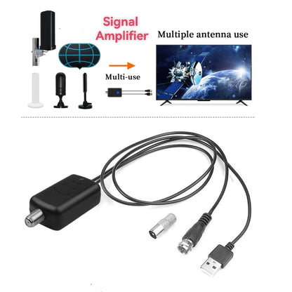4K Hd Digital Tv Antenna Amplifier Signal Booster Low Noise High Gain Signal Receiver Tv Antenna Accessories Enhance Signal Stability