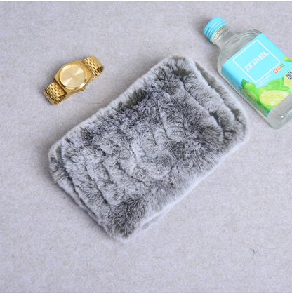 Women Handmade Stretch 100% Real Rabbit Fur Scarf Knit Genuine Rex Rabbit Fur Headbands Girls Natural Rabbit Fur Ring Scarves