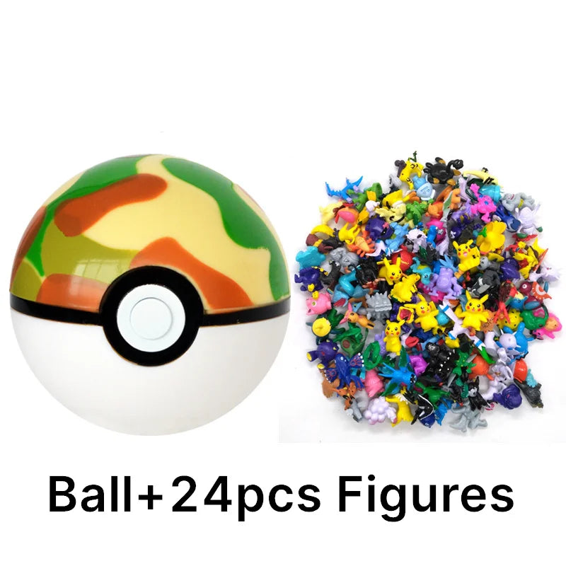 аниме фигурки Toys 7Cm Elf Ball 2-3cm Anime Action PokeBall Figures Monster Toy Model Dolls Children Christmas Gift