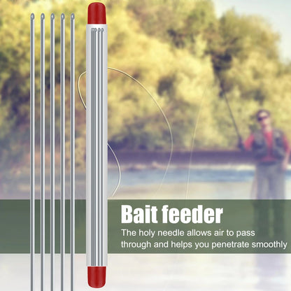 5-20Pcs Earthworm Hooking Needle Stainless Steel Earthworm Gas Needle Portable Hollow Fishing Worm Penetrating Driller Fish Tool