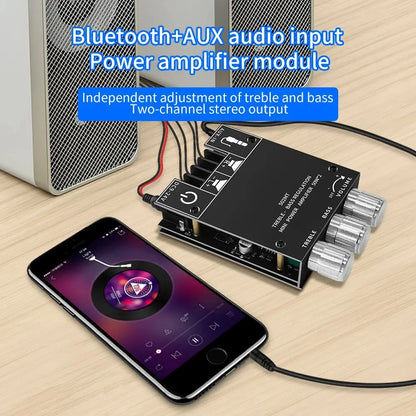 ZK-502MT 2.0 Stereo Bluetooth Audio Digital HIFI Amplifier Board Module 50W * 2 High and Low Bass Tunes