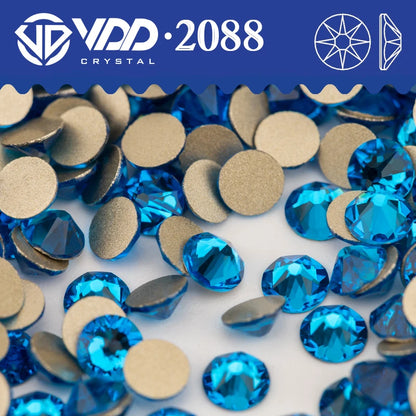 VDD SS16-SS30 High Quality AAAAA 2088 Rhinestones Crystal Flatback 8 Big 8 Small 16cut Stones For DIY Crafts Nail Art Decoration