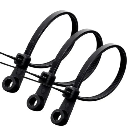 500/100PCS Screw Hole Cable Ties Reusable Fixed Nylon Cable Ties Self-locking Cord Ties Straps Fastening Loop Office Organizer