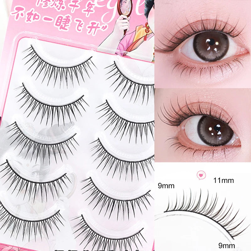 Dream Deer False Eyelashes A Type Eyelashes Upgraded Lash V-shaped 0.14mm Transparent Stem Soft Natural Eye Lashes Mink