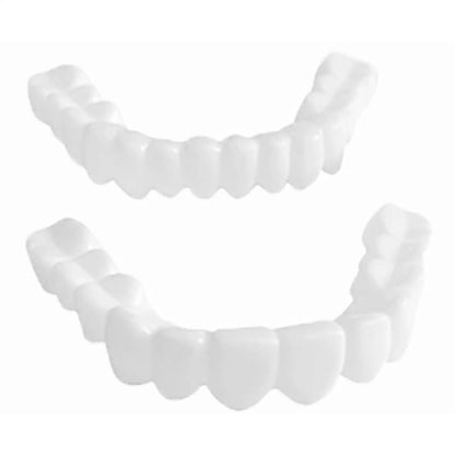 Dental Upper Lower Cover Bright Veneers Comfort Fit Flex Dentures Braces Whitening Replacement Smile Improver CK848-fro