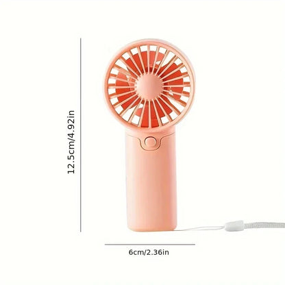 2025 Cute Mini Fan Portable Handheld Fan Lightweight Handy Fan Pocket Size Low Noise Small Electric Fan Student Gift Outdoor Fan