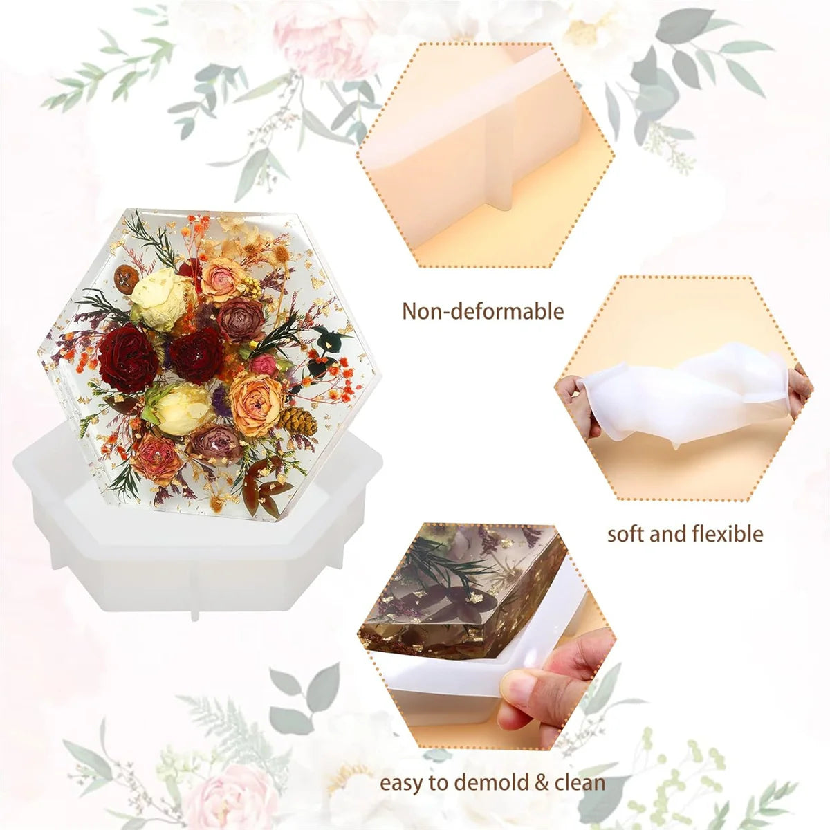 Large Silicone Molds For Resin Large Heart Resin Mold Deep Heart Mold For Flower Preservation Bookend Epoxy Resin Casting Mould