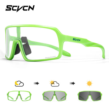 SCVCN Photochromic Sunglasses for Men Fashion Outdoor Sports Bicycle Cycling Glasses Woman Riding Goggles Eyewear Accessories