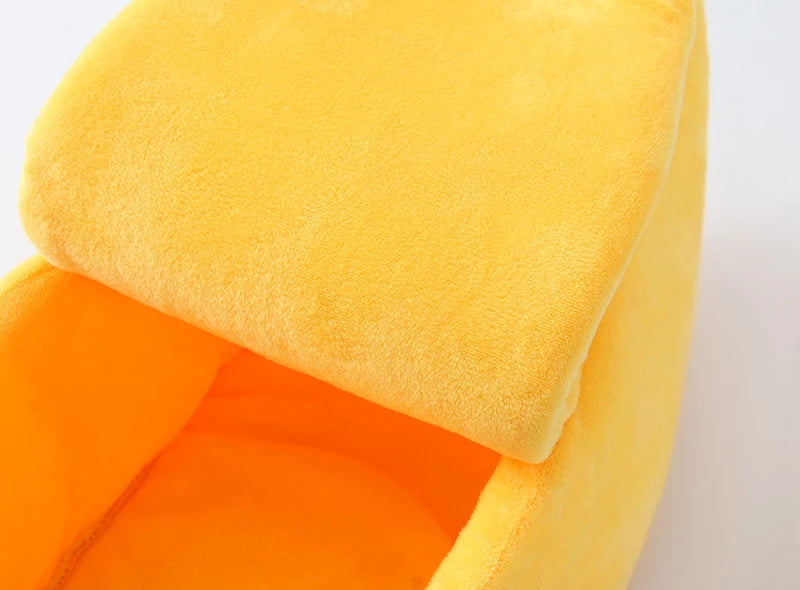 Winter Banana Cat Bed House Funny Cute Cozy Cat Mat Beds Warm Durable Portable Pet Basket Kennel Dog Cushion Cat Supplies winter