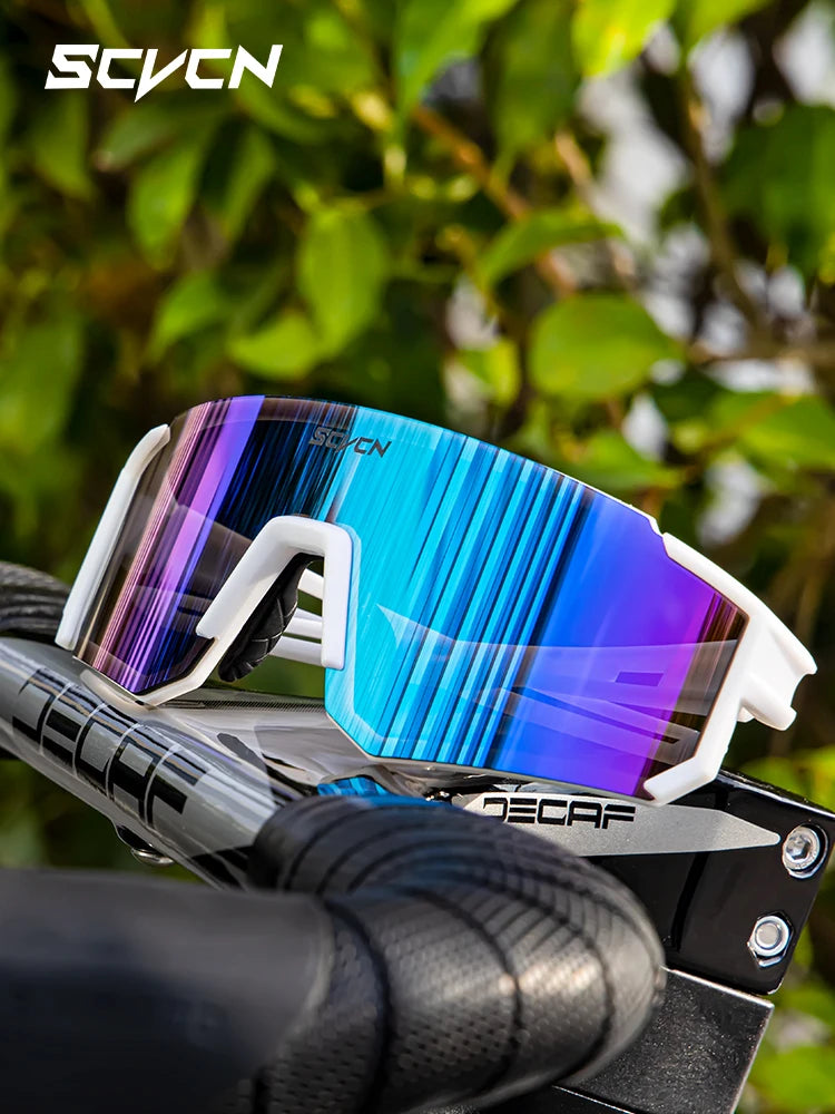 SCVCN Outdoor Cycling Sunglasses Men MTB Driving Bike Glasses Sports Climbing Hinking Eyewear Glasses Women MTB UV400 Goggles