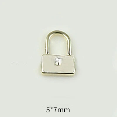 20pcs Alloy Key Lock Shape Nail Art Charm 3D Gold/Silver Iron Sheets Love Key Lock Nail Decor Parts DIY Luxury Nail Parts