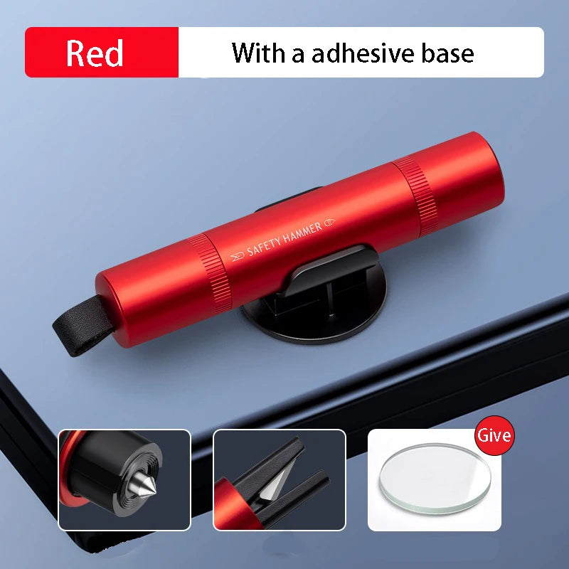 2 In 1 Car Safety Hammer Emergency Window Breaker Car Emergency Kit Cut Seat Belt Tungsten Steel Rescue Tool Auto Accessories