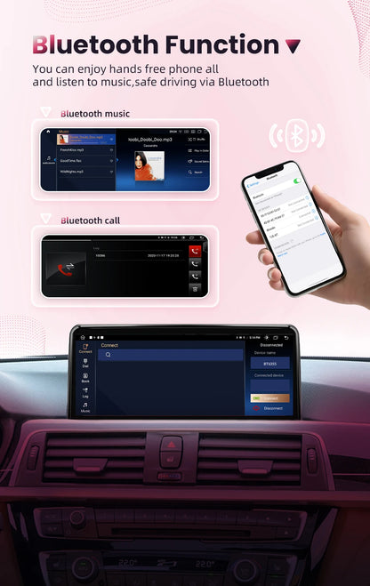 BONROAD Wireless Carplay Android auto Multimedia Player Car Radio For BMW 3 Series E90 E91 E92 E93 Touch Screen With Bluetooth