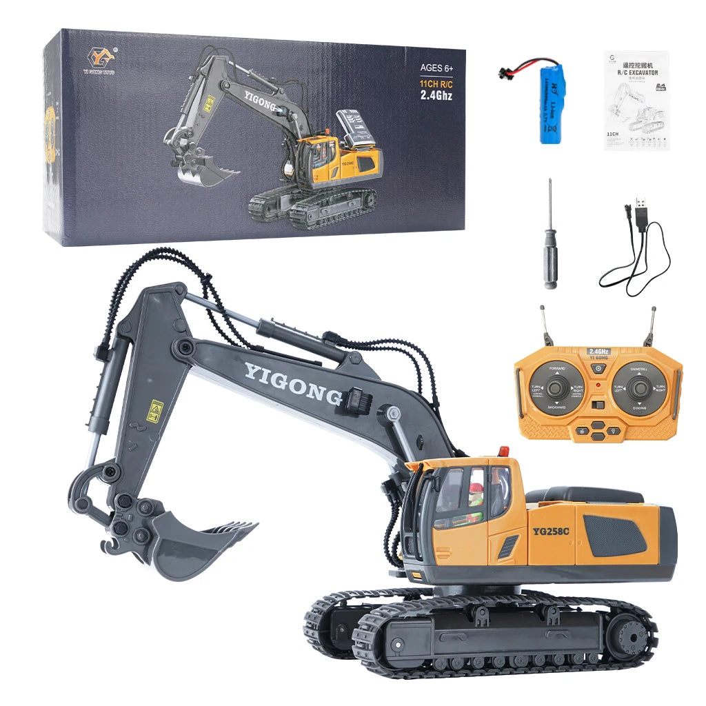 1:20 RC Excavator Dumper Car 2.4G Remote Control Engineering Vehicle Crawler Truck Bulldozer Toys for Boys Kids Birthday Gifts
