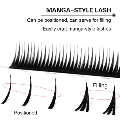 winky beauty 07 C/D Wet Eyelash Extension Manga Wispy Cosplay Type Spikes Lashes Extensions Volume Premade Fans Lashes Supplies