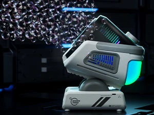 2025 Upgraded Version of the Bubble Machine with Remote Control, Automatic Rotation, and Rgb Lights, 1800Mah Rechargeable Battery, Type-C Charging, Suitable for Children, Weddings, Birthday Parties, and Outdoor Activities, Bu