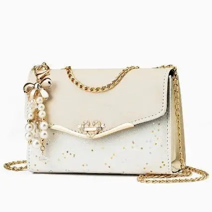 Crossbody women's bag with pendant chain Korean version ins fashion and versatile premium shoulder bag