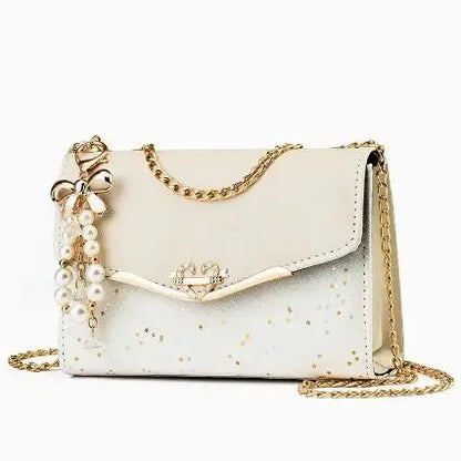 Crossbody women's bag with pendant chain Korean version ins fashion and versatile premium shoulder bag