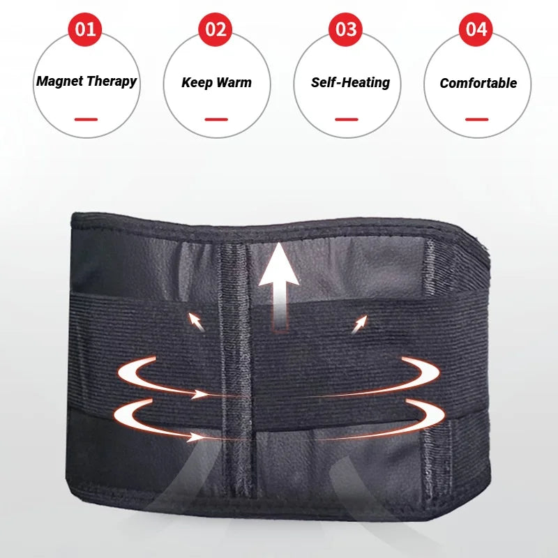 Sports Protective Gear Waist Support Belt Adjustable Magnet Self-Heating Magnetic Therapy Back Waist Support Belt Massage