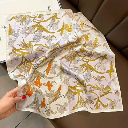Silky 68x68cm Square Scarf – Stylish & Soft, Multipurpose Head Cover & Elegant Neck Wrap Stylish Print, Silky Soft & Versatile