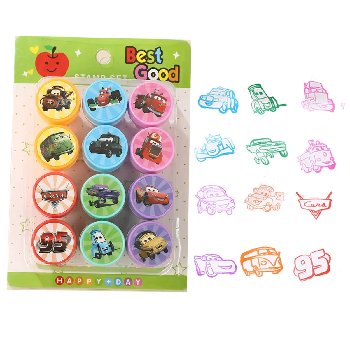 Cars Stamps Party Favor Racing Car Seal Stamps Giveaway Classroom Rewards Prizes Souvenir for Kids Gifts Boys Birthday Party