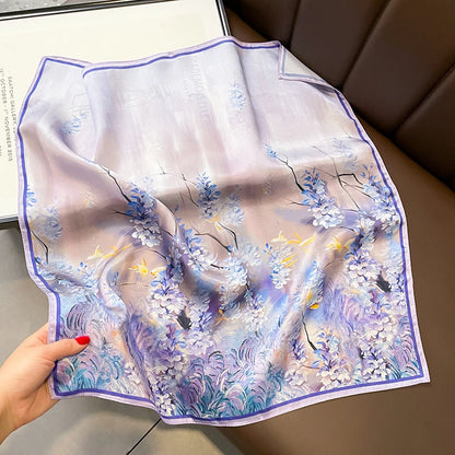 Scarf 100% Silk Bandana Women Square Scarves Wrap Kerchief Spring Fashion Luxury High Quality Headband Hijab Shawls 2026