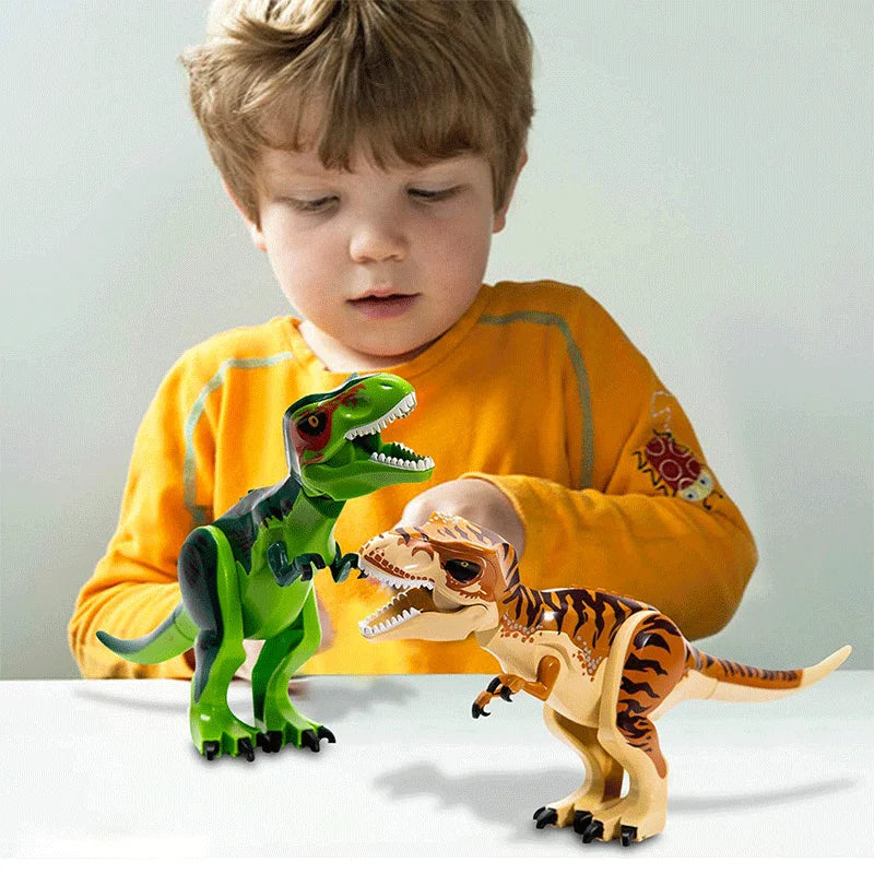 Jurassic World Brutal Raptor Building Blocks Dinosaur Model Tyrannosaurus Indominus T-Rex Assemble Educational Toy For Kids Gift