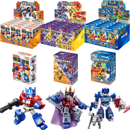 Blokees Transformation Optimus Shockwave Prime Megatron Starscream Bumblebee Anime Figure Robot Assembly Toys Blind Box Gifts