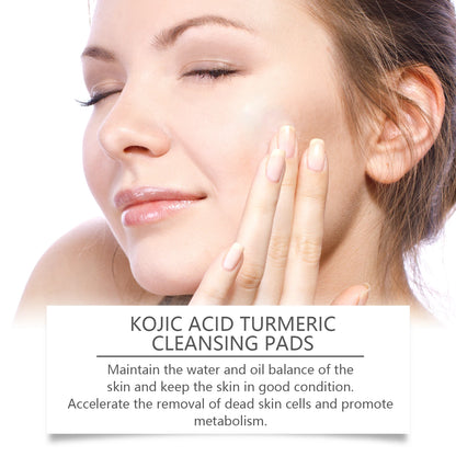 Turmeric Kojic Acid Cleansing Pads Exfoliating Pads Facial Sponges For Cleansing Exfoliating Daily Cleansing Skin Care Tools